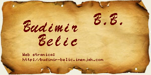 Budimir Belić vizit kartica